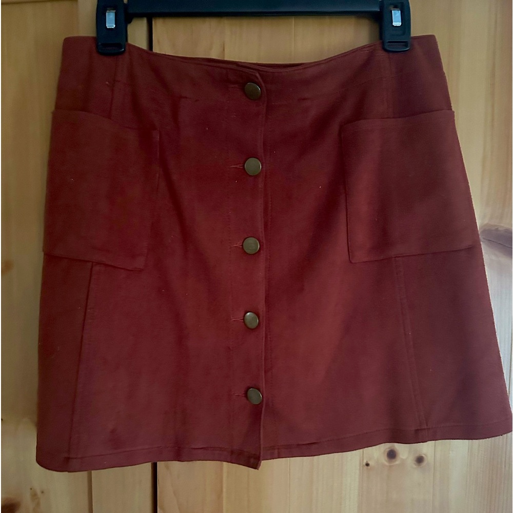 J.O.A. Mini skirt button up with front pockets